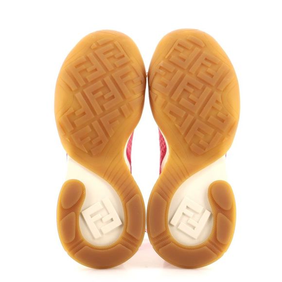 Fendi Women's FFluid Zip Sneakers Mesh Pink - Picture 4 of 5